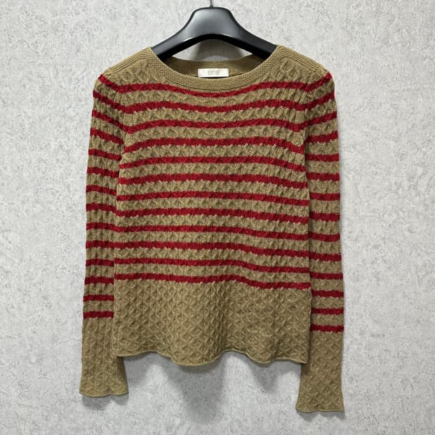 90 한섬 시스템 여자 꽈배기 니트