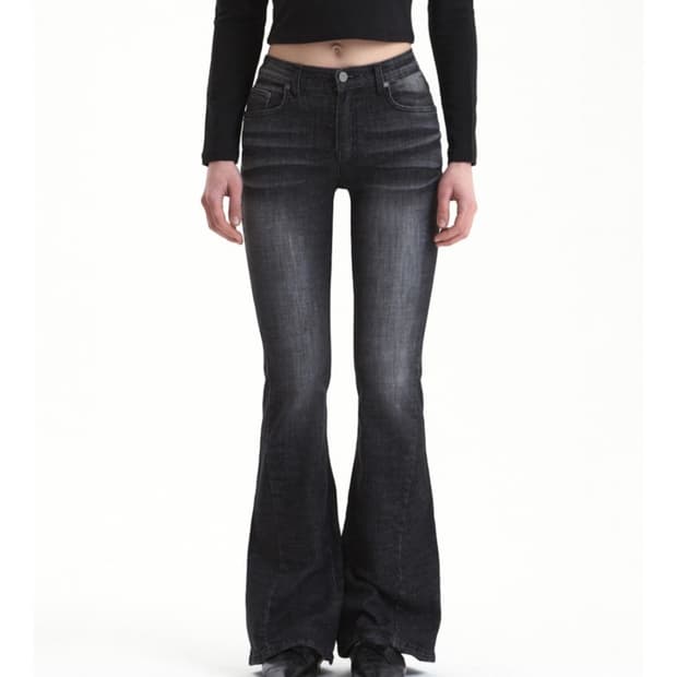 (새상품) 시너진 캣워싱 부츠컷 블랙 S