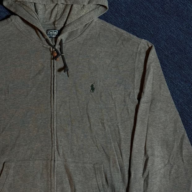 폴로 랄프로렌 회색 후드집업