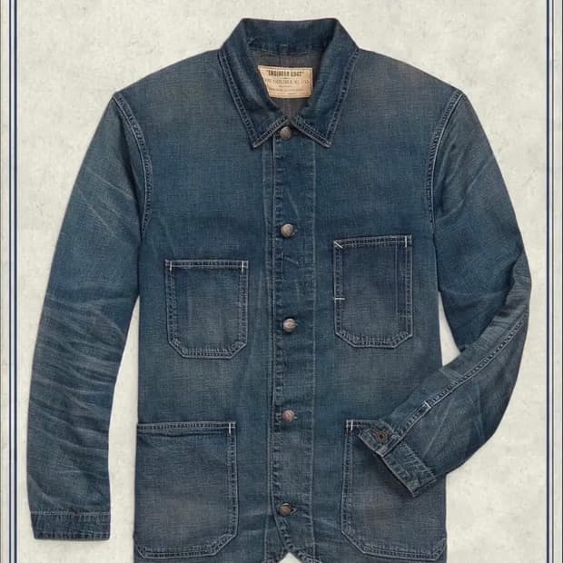 [L] RRL (더블알엘) 엔지니어 데님 자켓