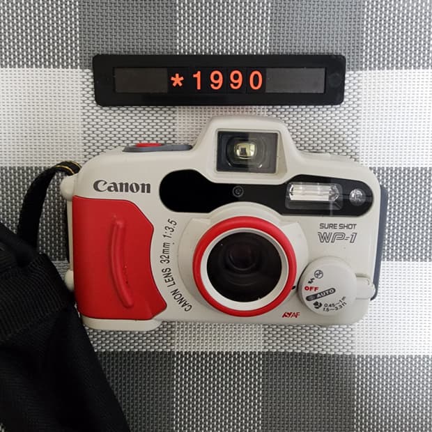 캐논 슈어샷 WP-1 데이터백 방수 필름카메라 가방포함