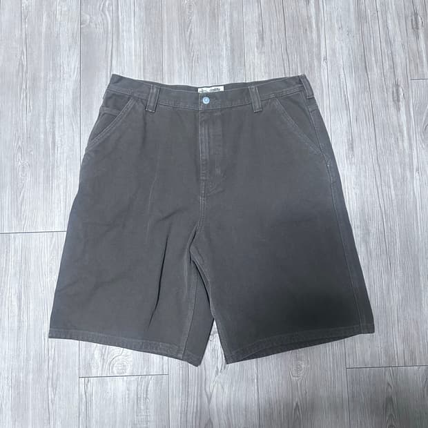 스투시 워시드 캔버스 워크 쇼츠 브라운 36