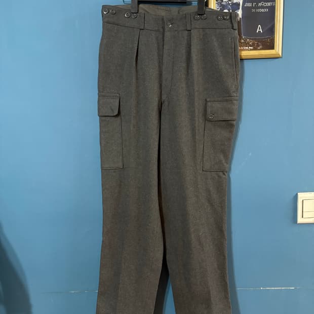 50’s Swedish army Gray Wool Cargo Pant. 