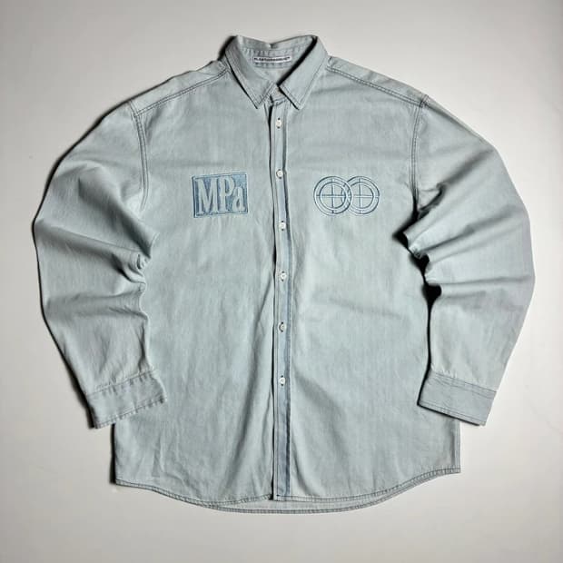 플라스틱프로덕트 23AW MPa 라이트블루 데님 셔츠 R3091