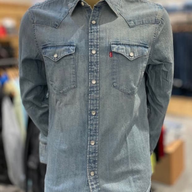 리바이스 바스토우 웨스턴 데님셔츠 연청