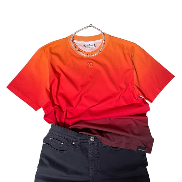 (새상품) 쿠레쥬 courreges paris 반팔티 L(남녀공용)