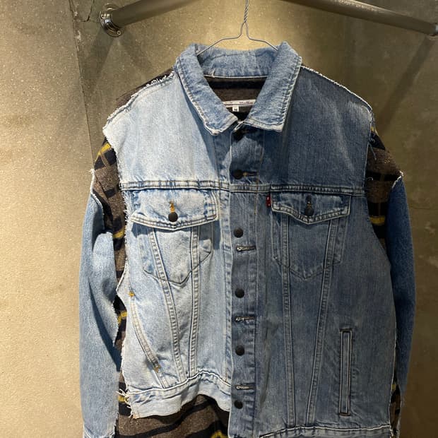 니들스 리버시블 청자켓 