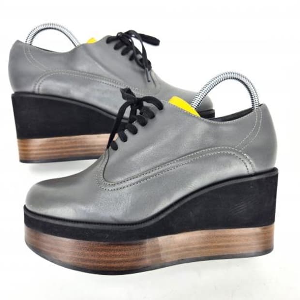 Jil sander 더비슈즈 웨지 힐 옥스포드 슈즈