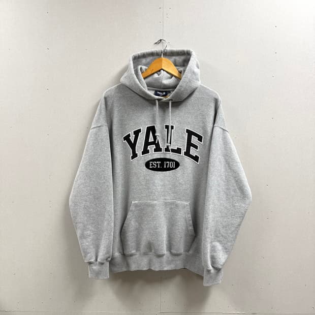 남성 L / 예일 투톤아치 후드티 그레이 