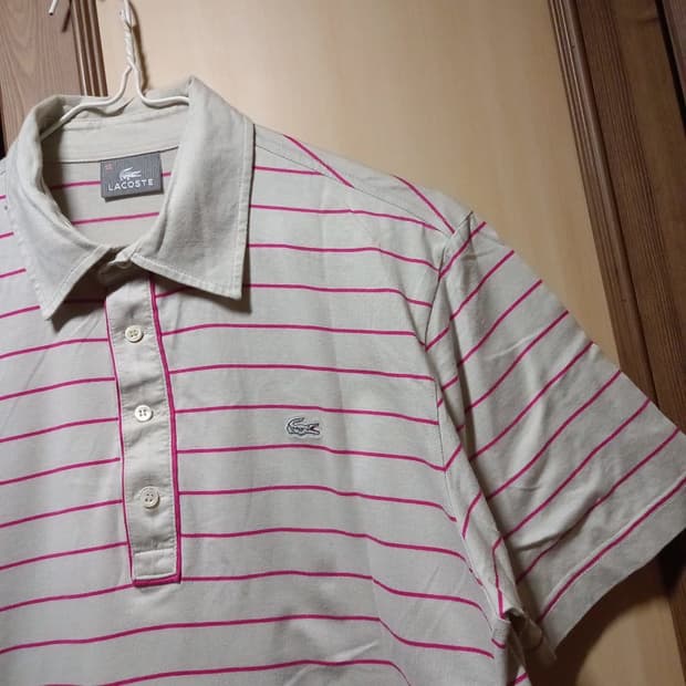 M/ 라코스테 / 카라반팔 면셔츠/와710-솔