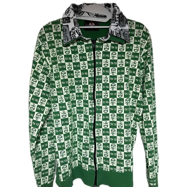 일본 빈티지 레이어드 카라 집업 