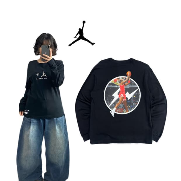 프라그먼트 X 조던 롱슬리브 블랙