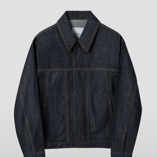 넌블랭크 포인티드 칼라 데님자켓