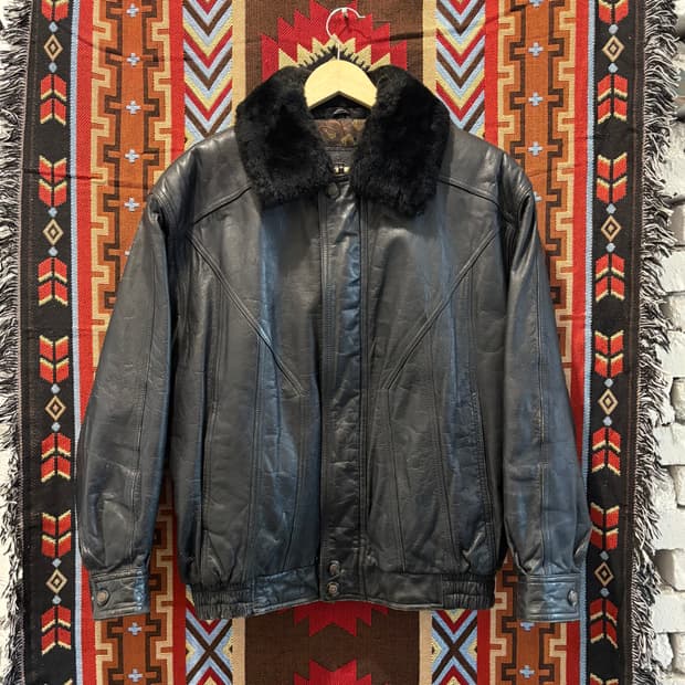 빈티지 소가죽100% g-1 레더 봄버자켓