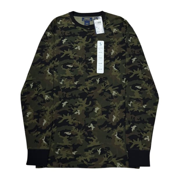 폴로 랄프로렌 카모 와플 롱슬리브 긴팔 M