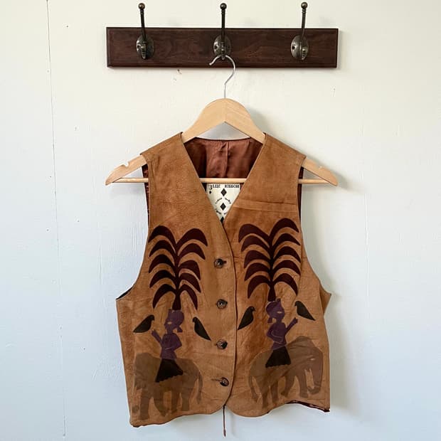 90’s carlos ibanez suede 베스트 자켓