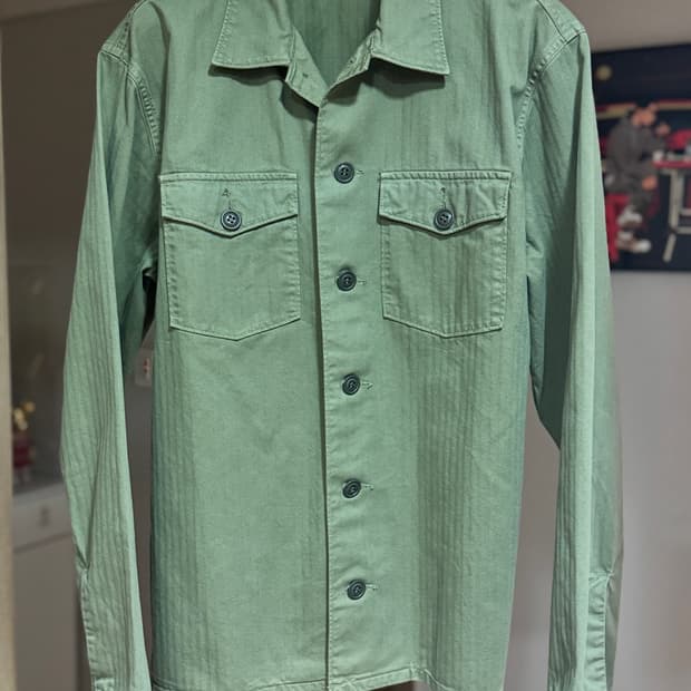 (M) RRL 헤링본 오버 셔츠 자켓 폴로 