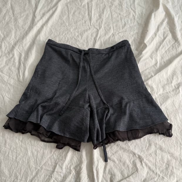 차콜 공겜여주 러블리 페어리 프릴 반바지