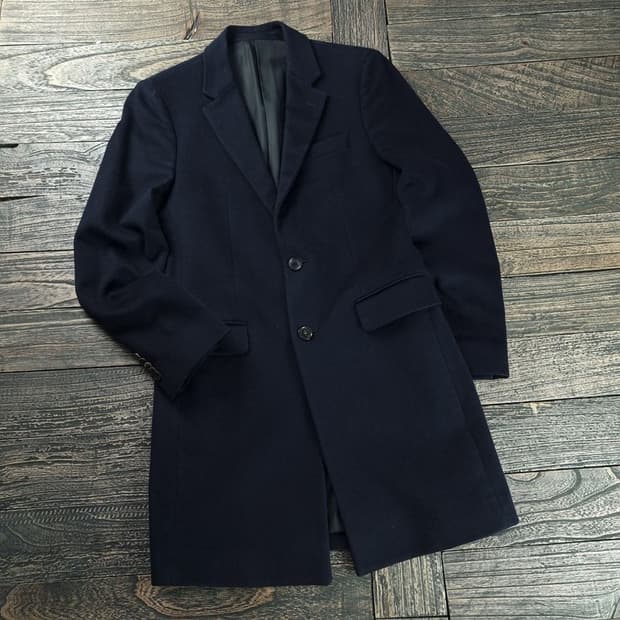 [솔리드 옴므] 캐시미어 블랜디드 싱글 코트 블랙 P01349