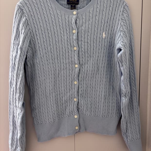 폴로랄프로렌 걸즈 가디건 XL 하늘색