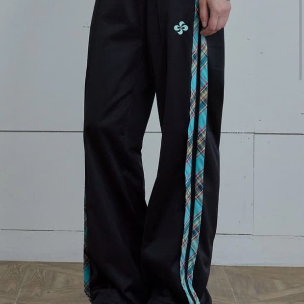 헤레틱 체크 트랙 팬츠