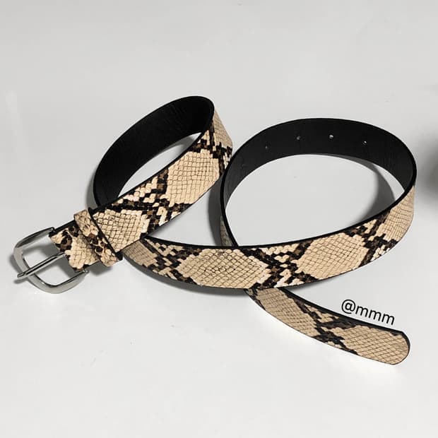 [Unisex] 파이톤 스네이크 뱀피 벨트