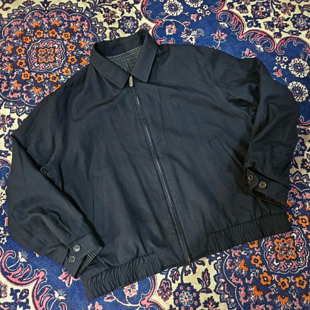 입생로랑 리버시블 시그니쳐 YSL로고 블루종자켓 100-105size