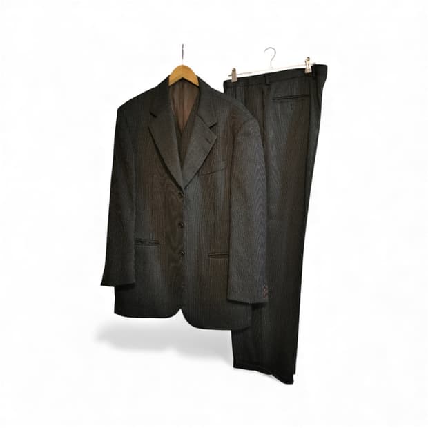 🌂🕴️지안프랑코 페레 | 그레이 스트라이프 3피스 수트 | 신사