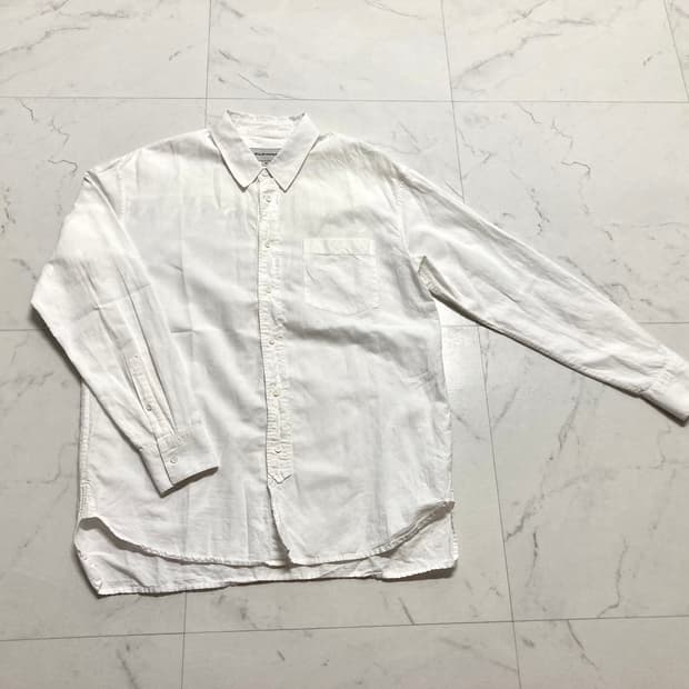 솔리드옴므 18ss 화이트 셔츠 50사이즈, 100-105