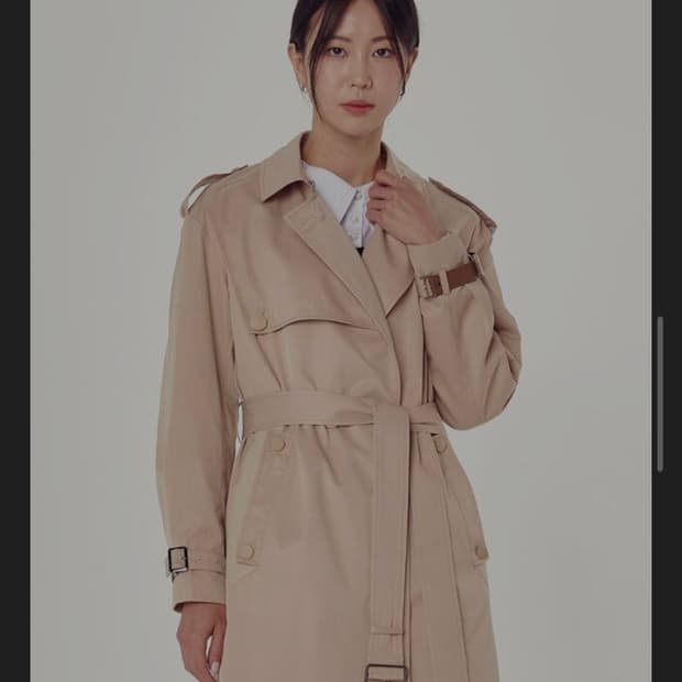 [새상품] 르브릭(LEBRICK) 클래식 더블 버튼 트렌치코트 (베이지)