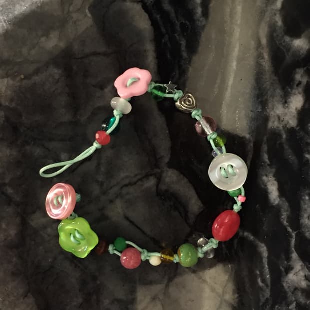 PG 단추 비즈 팔찌