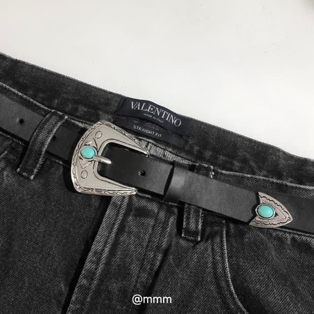 [Unisex] 터키석 웨스턴 무드 벨트