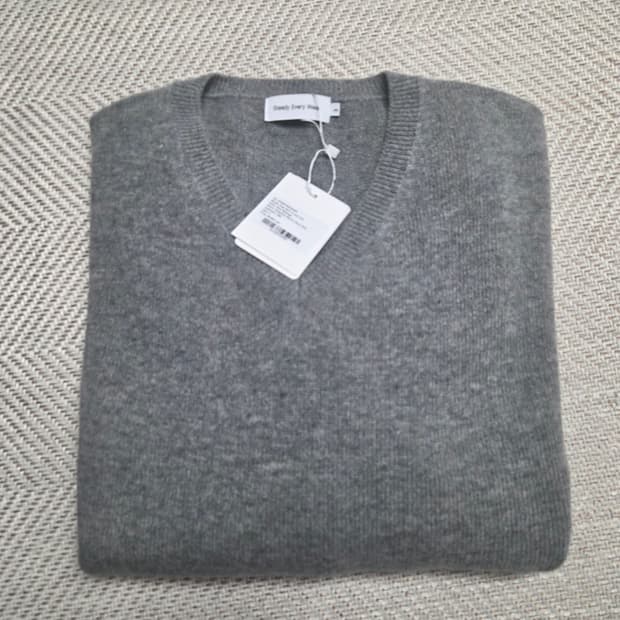 sew 코지 울 캐시미어 브이넥 니트(그레이 멜란지) 3 사이즈