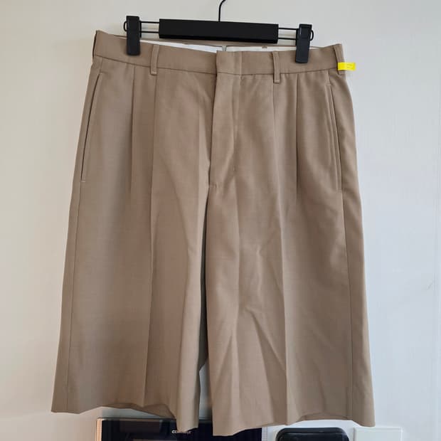 IEY 울 투턱 반바지 베이지 s