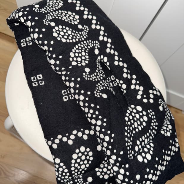 캐피탈 헴프 레이온 반다나 패턴 케사 머플러 블랙 