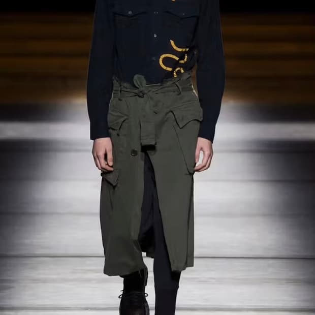 드리스 반 노튼 16aw mens cargo skirt