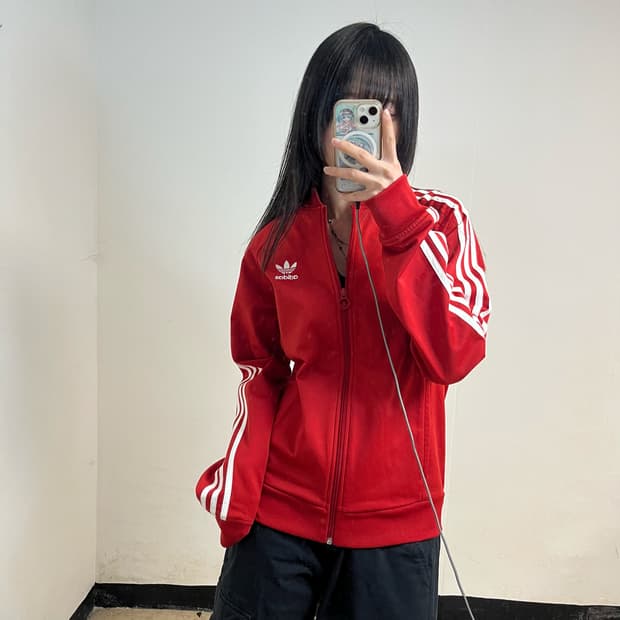 Adidas red Superstar jersey