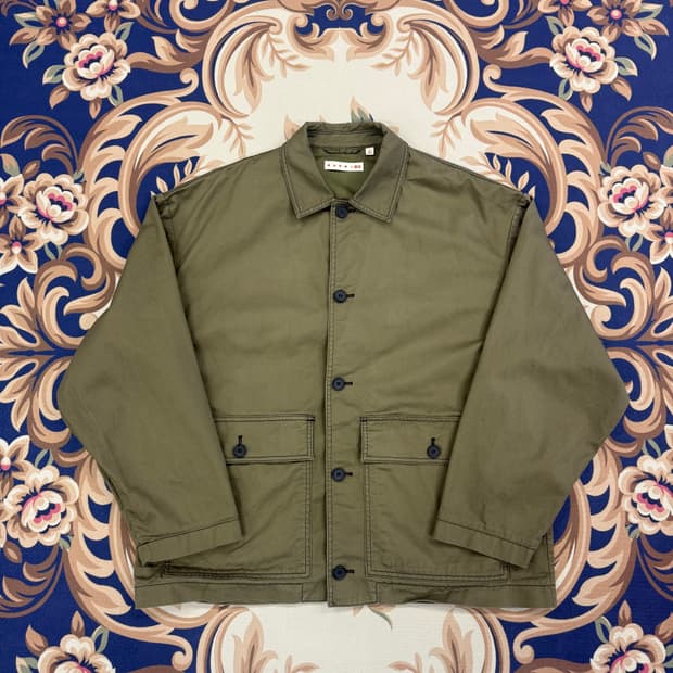 (XL)유니클로 x 마르니 코튼 워크자켓 (카키)