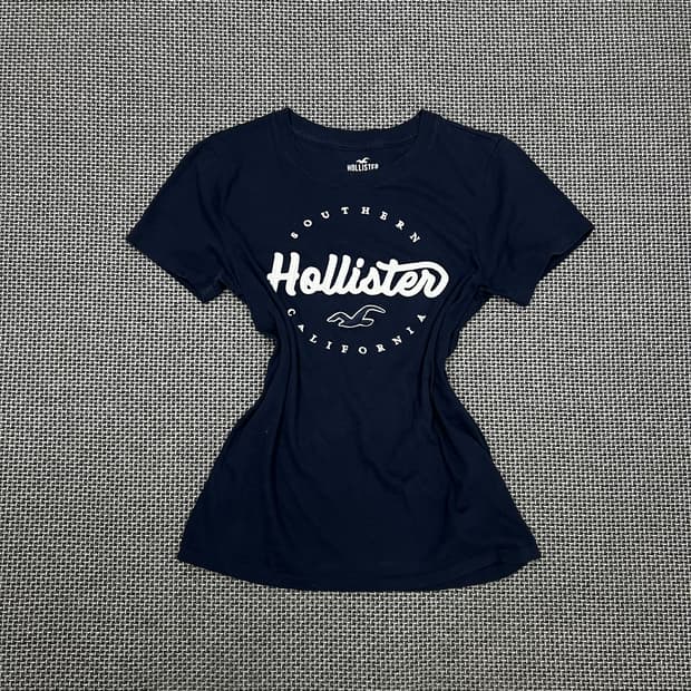 착샷O 홀리스터 네이비 슬림핏 반팔