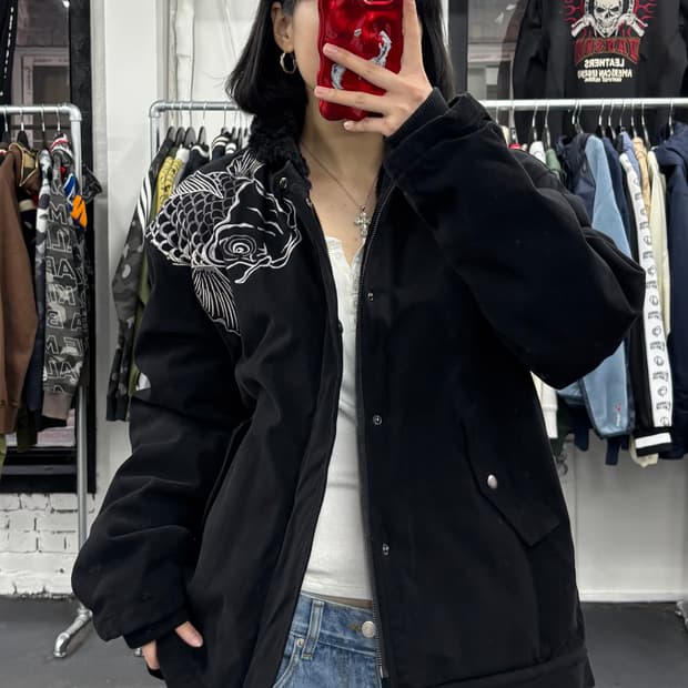 카라쿠리 타마시 오리엔탈 퍼 안감 워크자켓