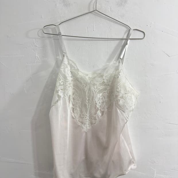 white lace slip