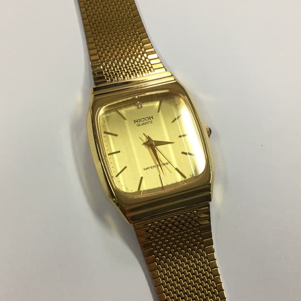 80s ricoh faceted quartz gold