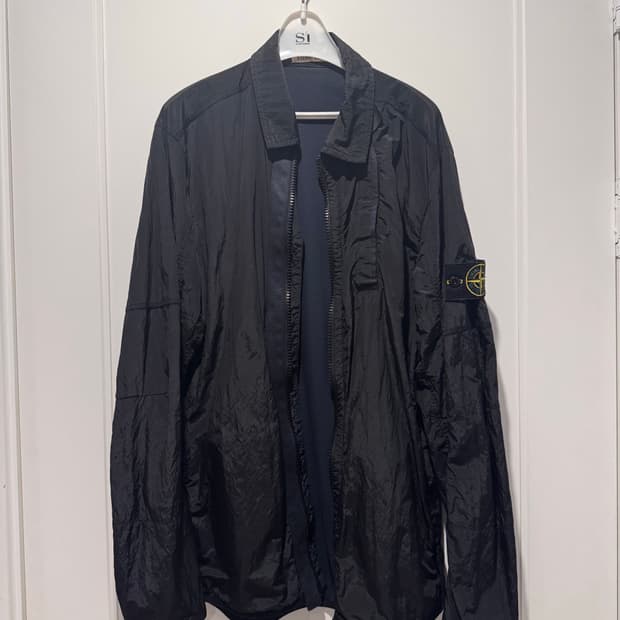 [M]18FW 나일론 메탈 오버셔츠 블랙