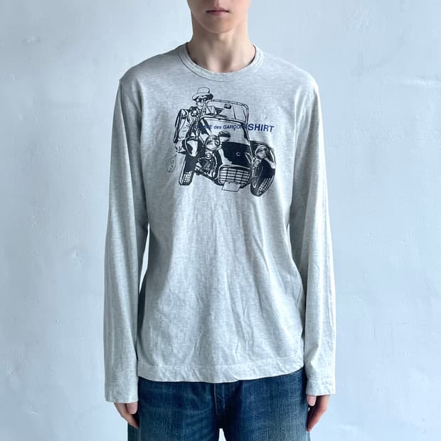 꼼데가르송 셔츠 그래픽 롱슬리브