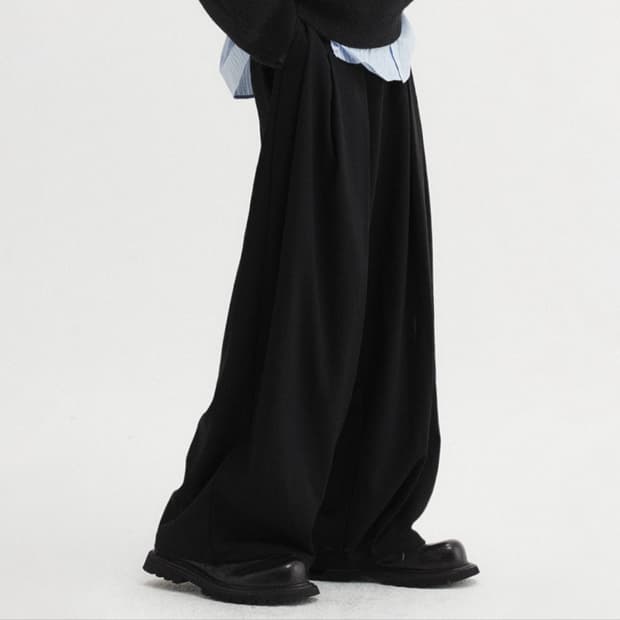 [S] DNSR 디앤써 멀티 플리츠 와이드 슬랙스