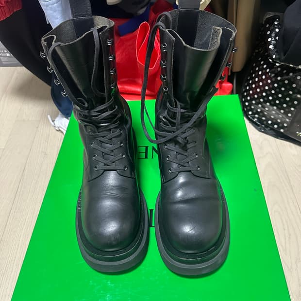 보테가 베네타 러그 레이스업 부츠 41 릭오웬스