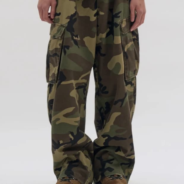 감마갤러리 카모 카고 워싱팬츠 L