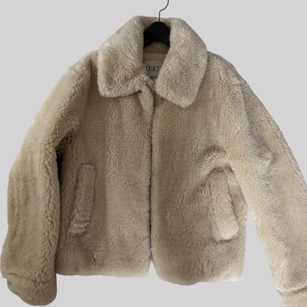 렉토 울 시어링 테디자켓 L