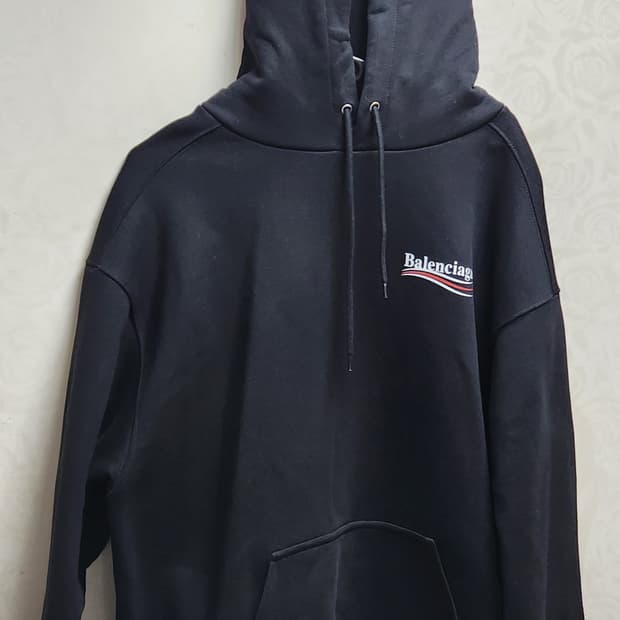 [정품) 발렌시아가 후드 집업 블랙 L (남여공용) 새상품 한정판
