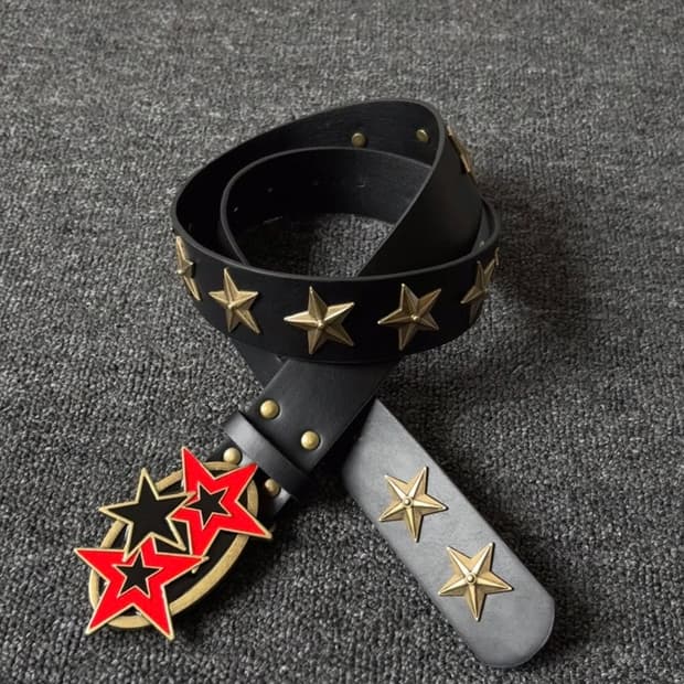 Vintage Punk Star Stud Belt